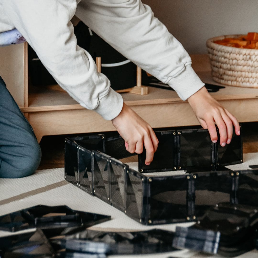 connetix roads magnetische tegels in de kleur zwart