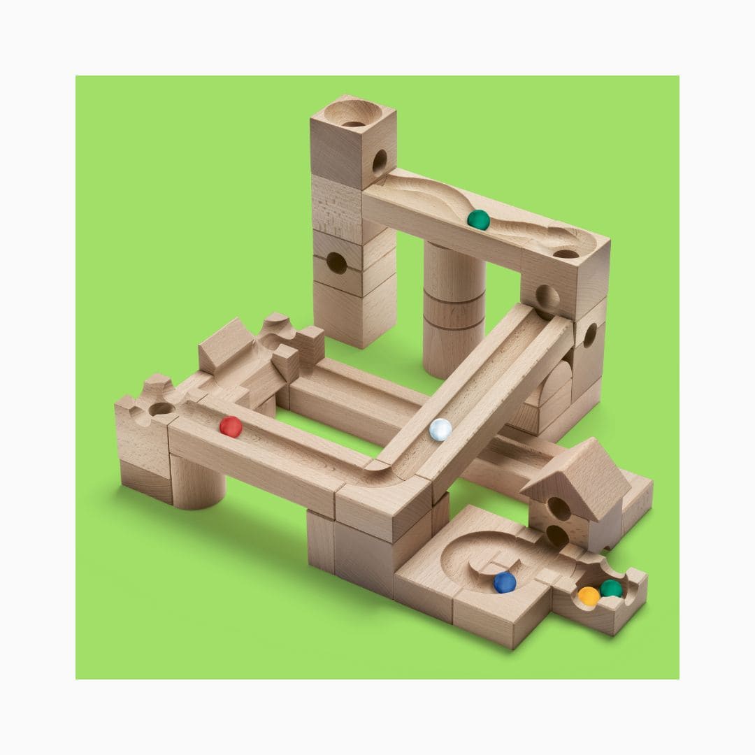 CUBORO JUNIOR houten knikkerbaan starters 40-delig