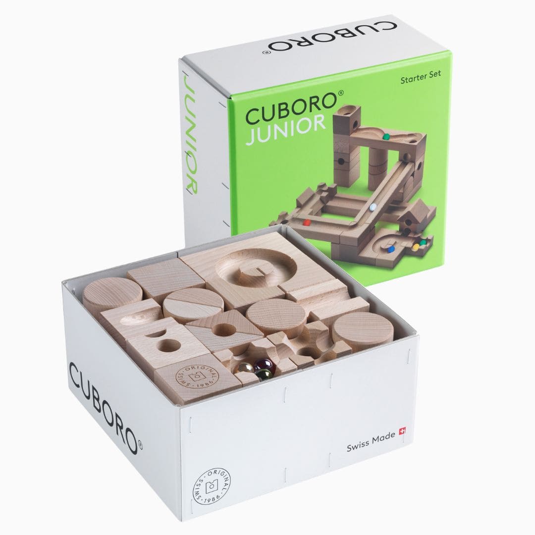 CUBORO JUNIOR houten knikkerbaan starters 40-delig