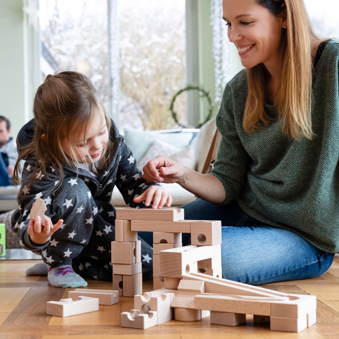 CUBORO JUNIOR houten knikkerbaan starters 40-delig