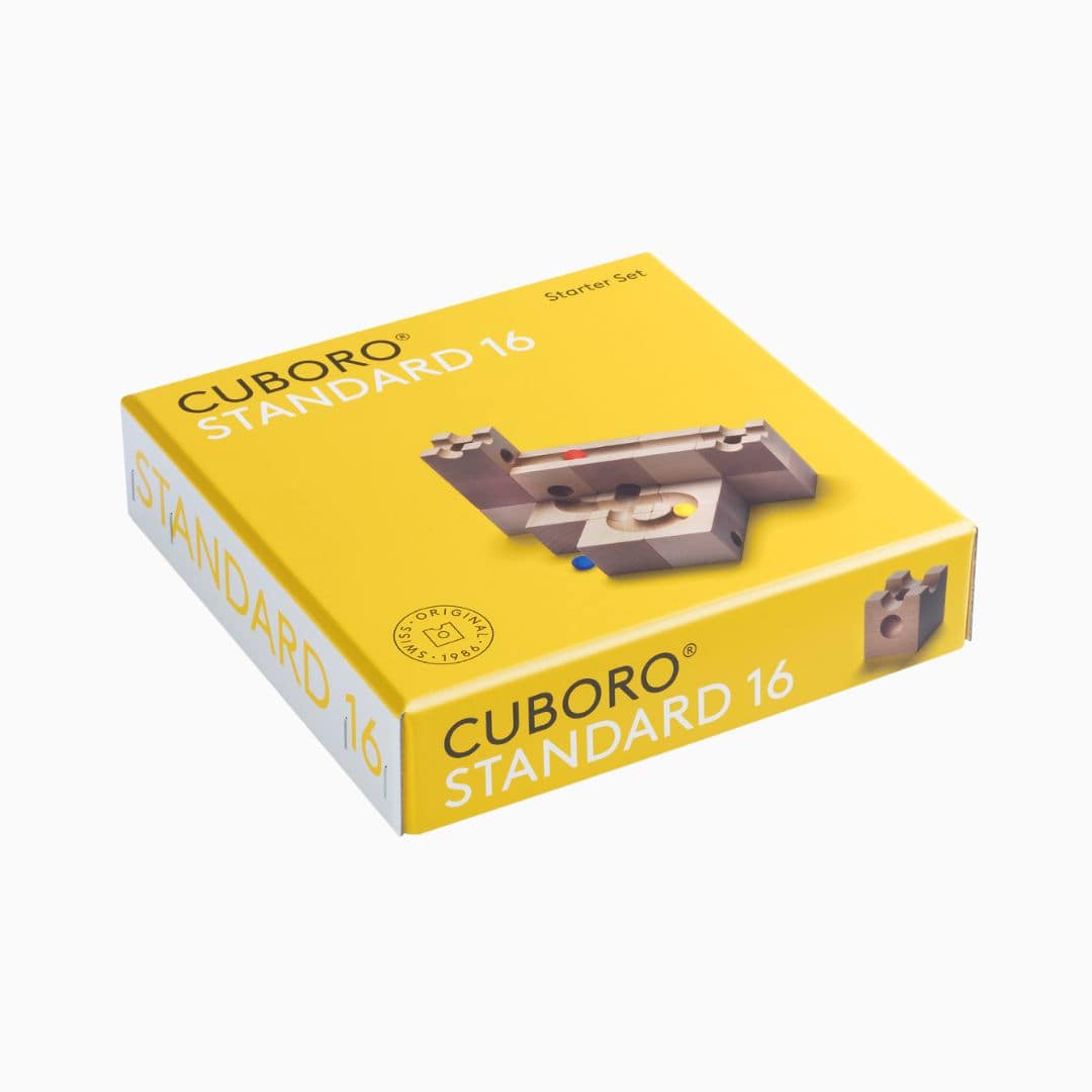 CUBORO Standaard 16 houten knikkerbaan met knikkers