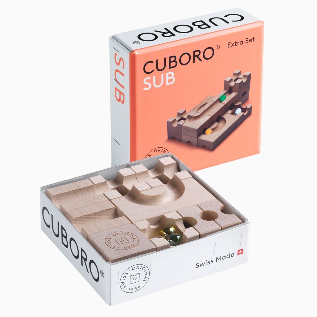 CUBORO SUB knikkerbaan uitbreiding voor tunnels met 12 bouwelementen