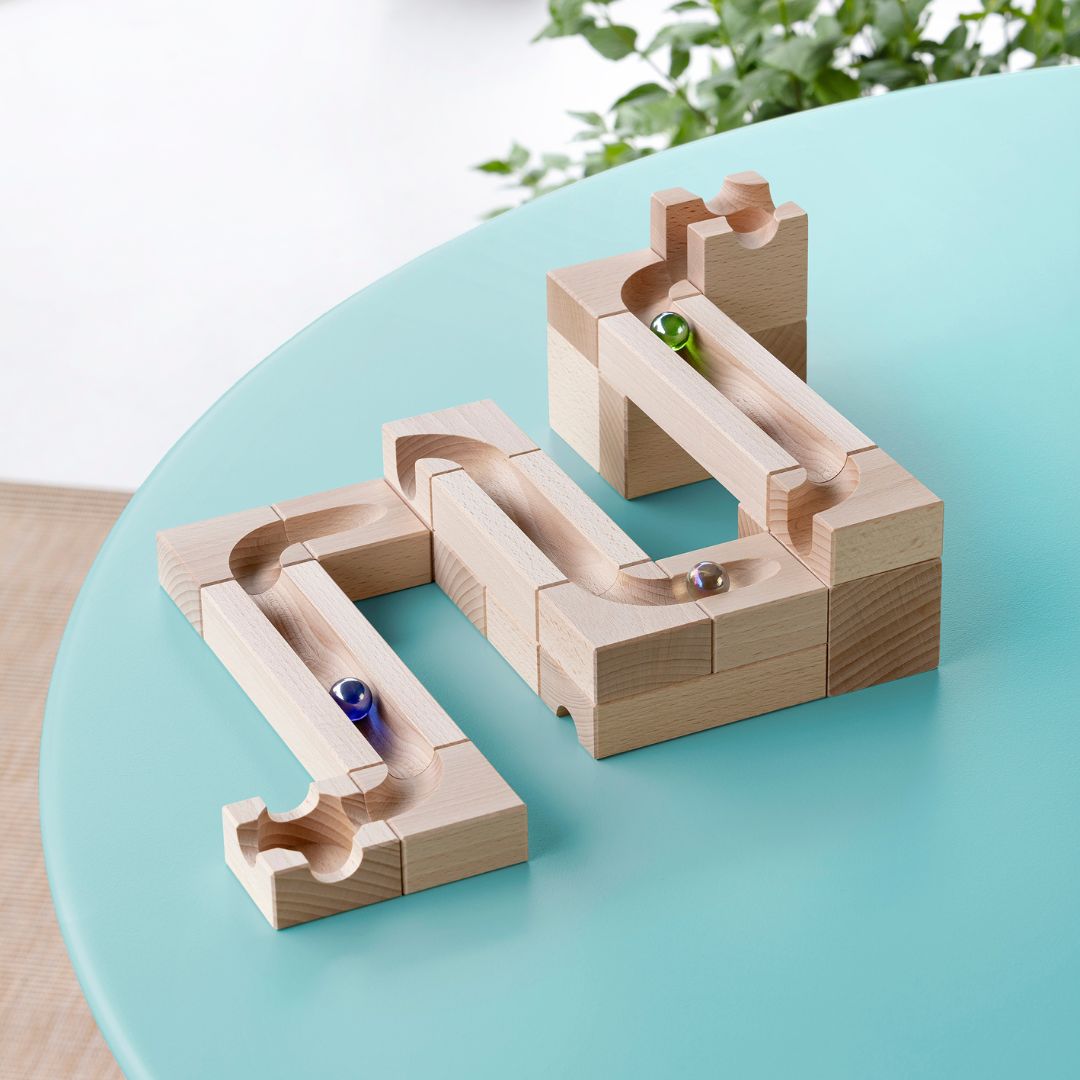 CUBORO knikkerbaan WAVE uitbreidingsset met 22 bouwelementen