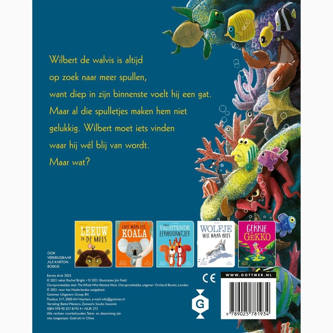 Kartonboek de walvis wilde meer van Rachel Bright