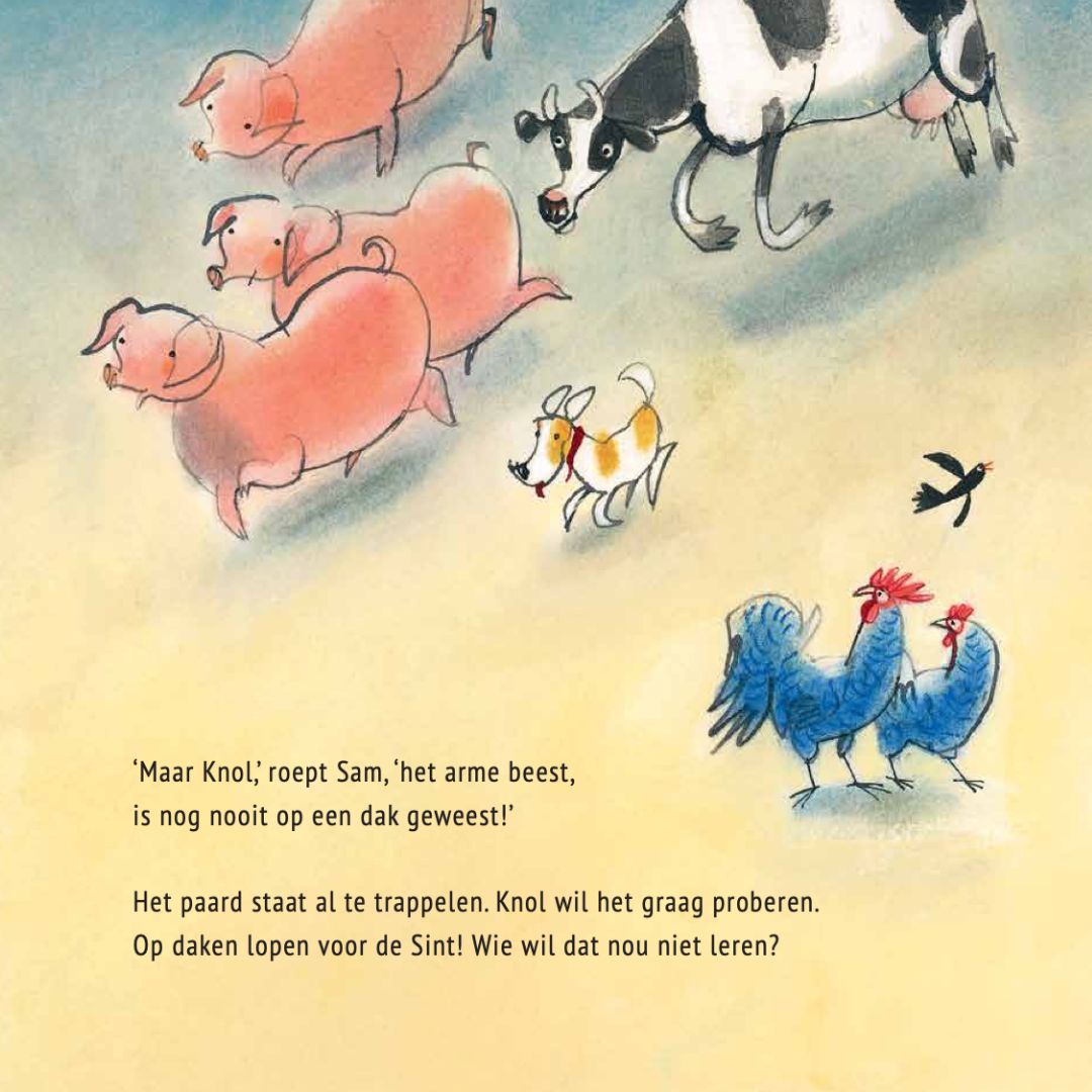 Boer Boris een paard voor Sinterklaas auteur Ted van Lieshout en Illustrator Philip Hopman uitgeverij Gottmer