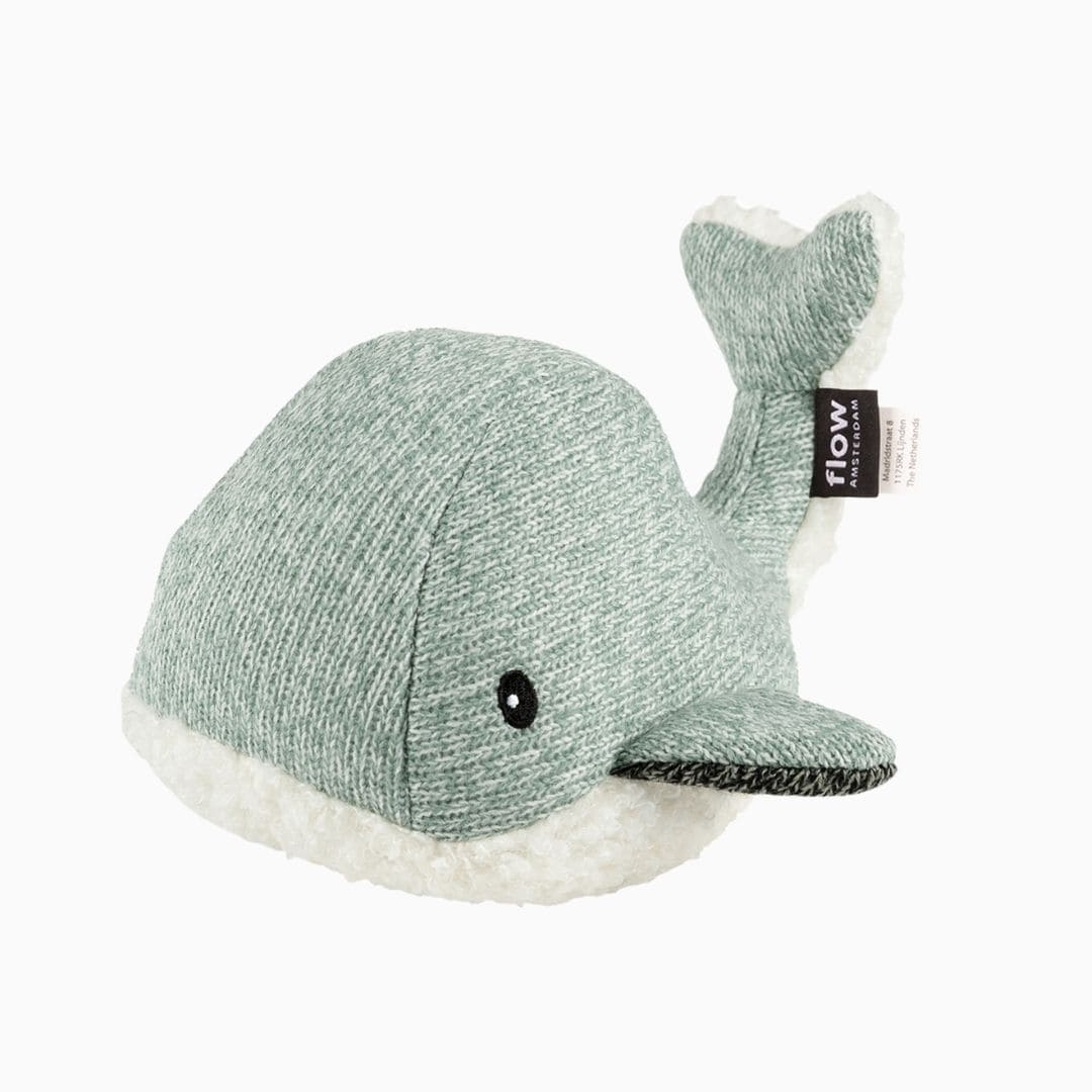 Flow Amsterdam hartslag knuffel walvis in de kleur groen