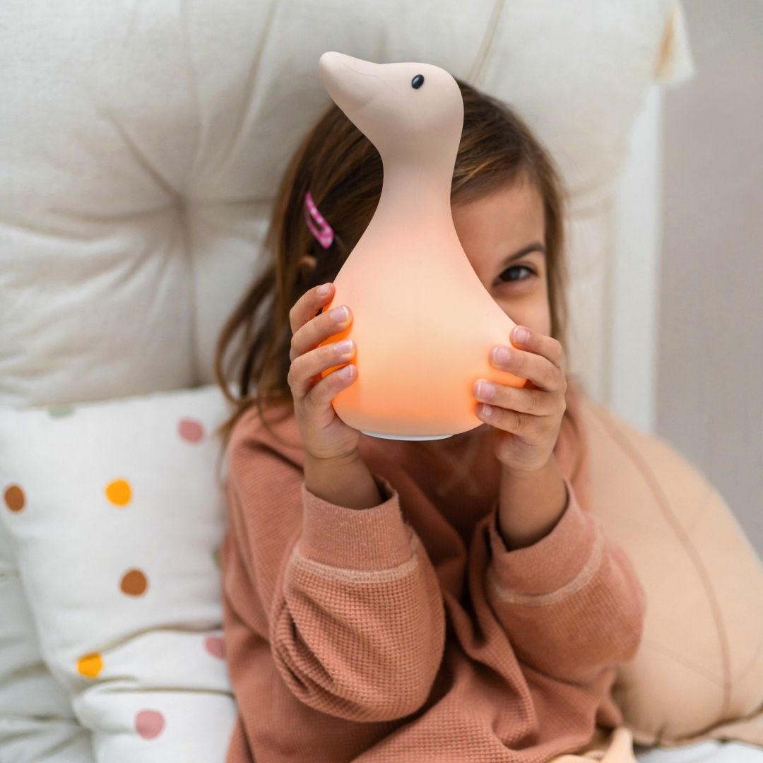 Flow Amsterdam oplaadbare nachtlamp gans Liva in de kleur beige