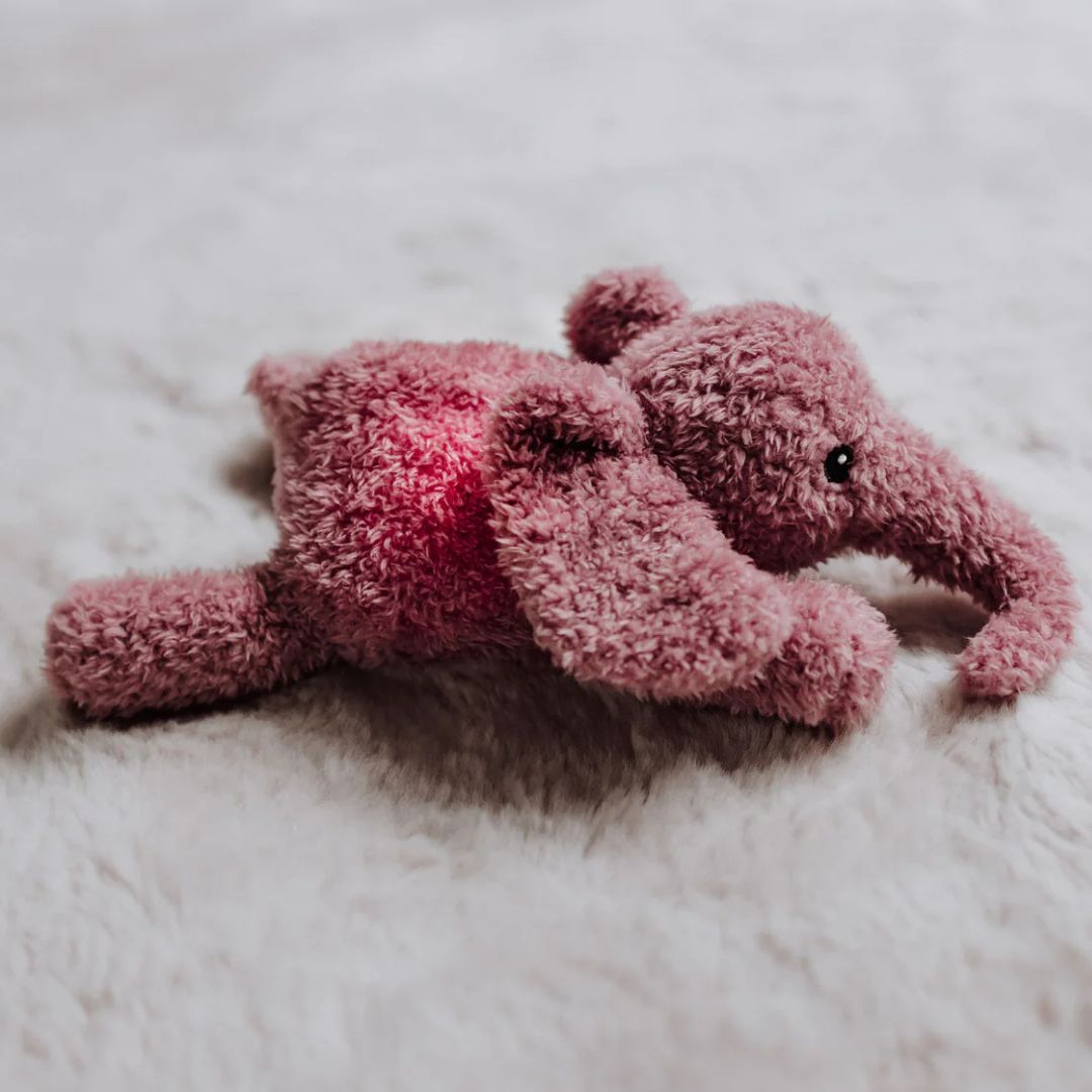 Flow Amsterdam nachtlamp met rood en wit licht olifant George in de kleur roze