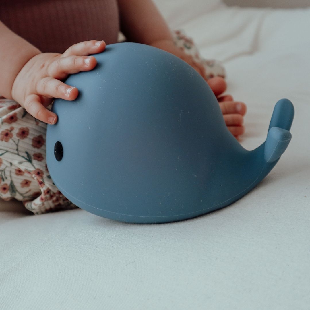 Flow Amsterdam oplaadbare nachtlamp walvis in de kleur blauw