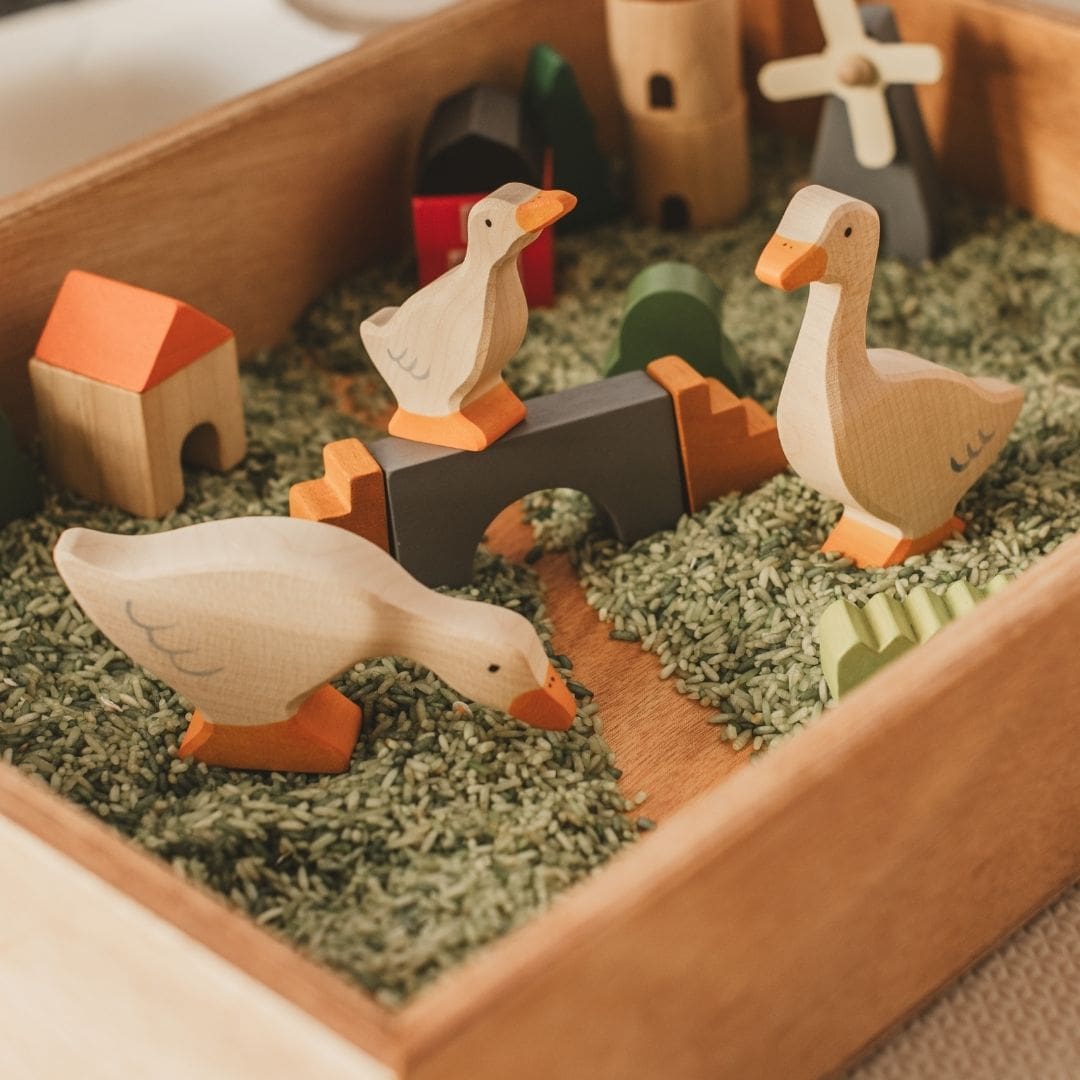 Holztiger houten gans staand