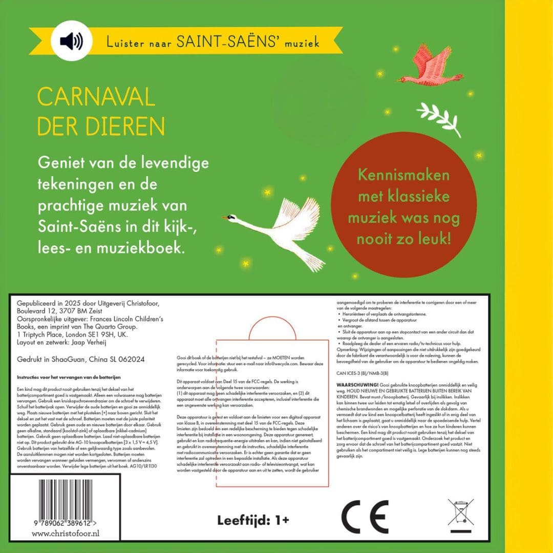 Geluidenboek carnaval der dieren van het kleine verhalen orkest