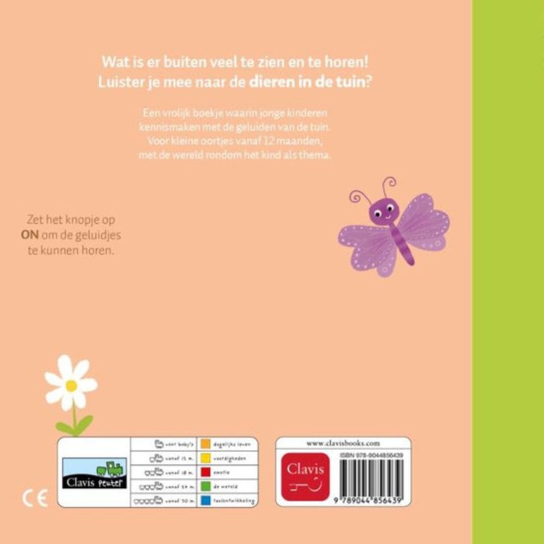 Clavis geluidenboekje over dieren in de tuin van Guido van Genechten