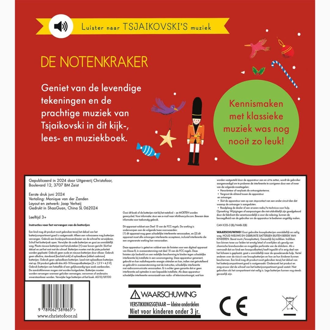 Geluidenboekje de notenkraker van het kleine verhalen orkest door uitgeverij Christofoor