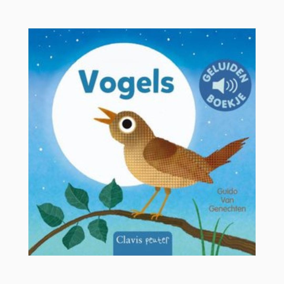 Geluidenboekje de vogels van Guido van Genechten door uitgeverij Clavis