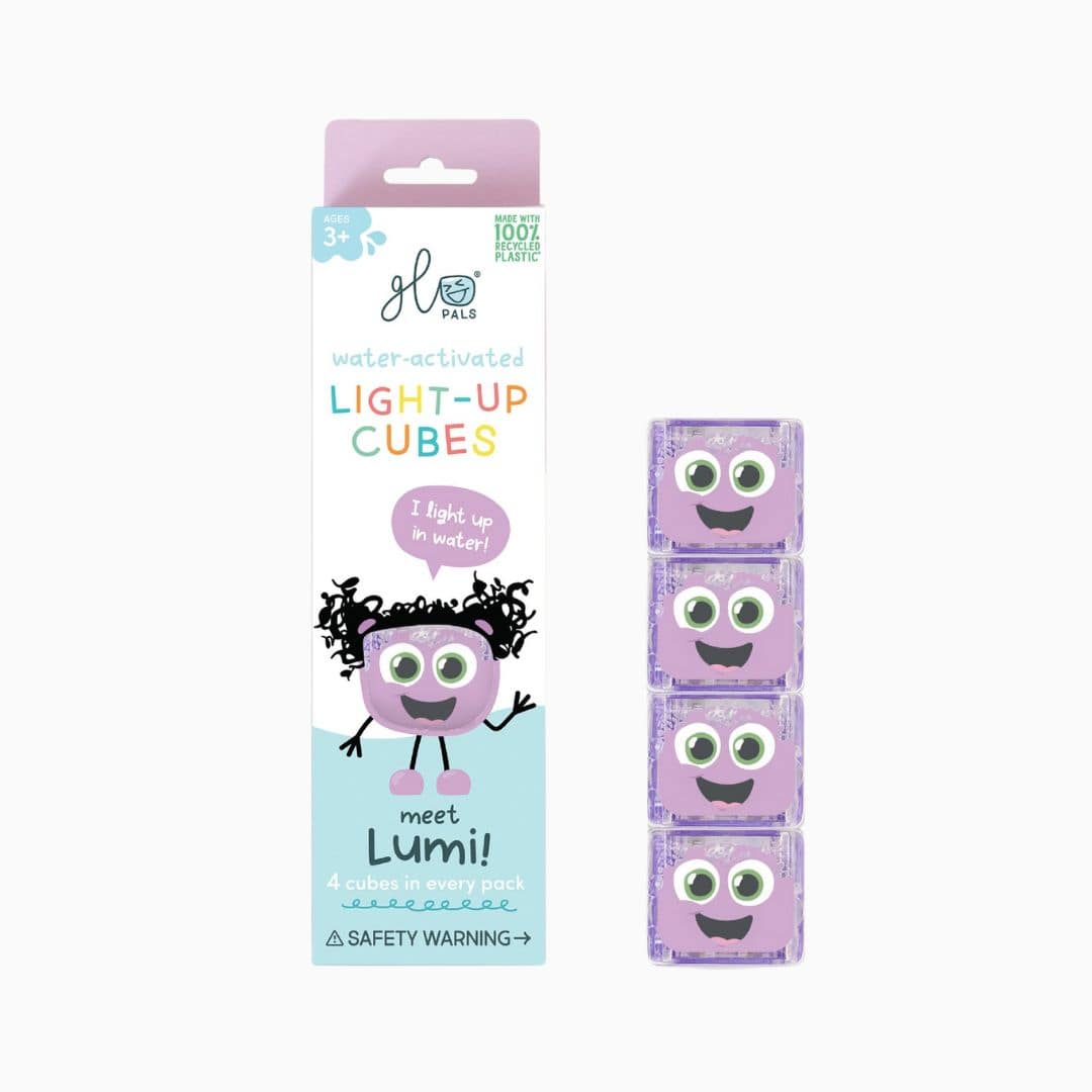 Glo Pals lichtgevende speelgoedfiguren Lumi voor in het water in de kleur paars