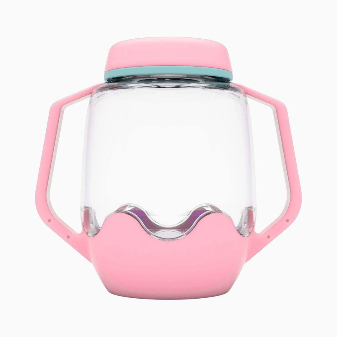 Glo Pals sensorische speelbeker in de roze kleur bubblegum