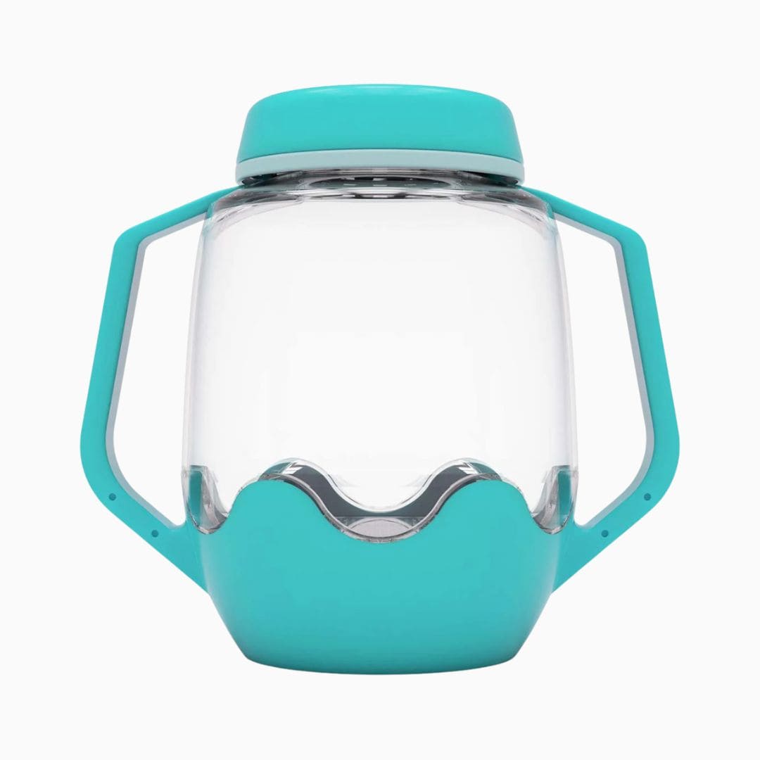 Glo Pals sensorische speelbeker in de blauwe kleur surfs up