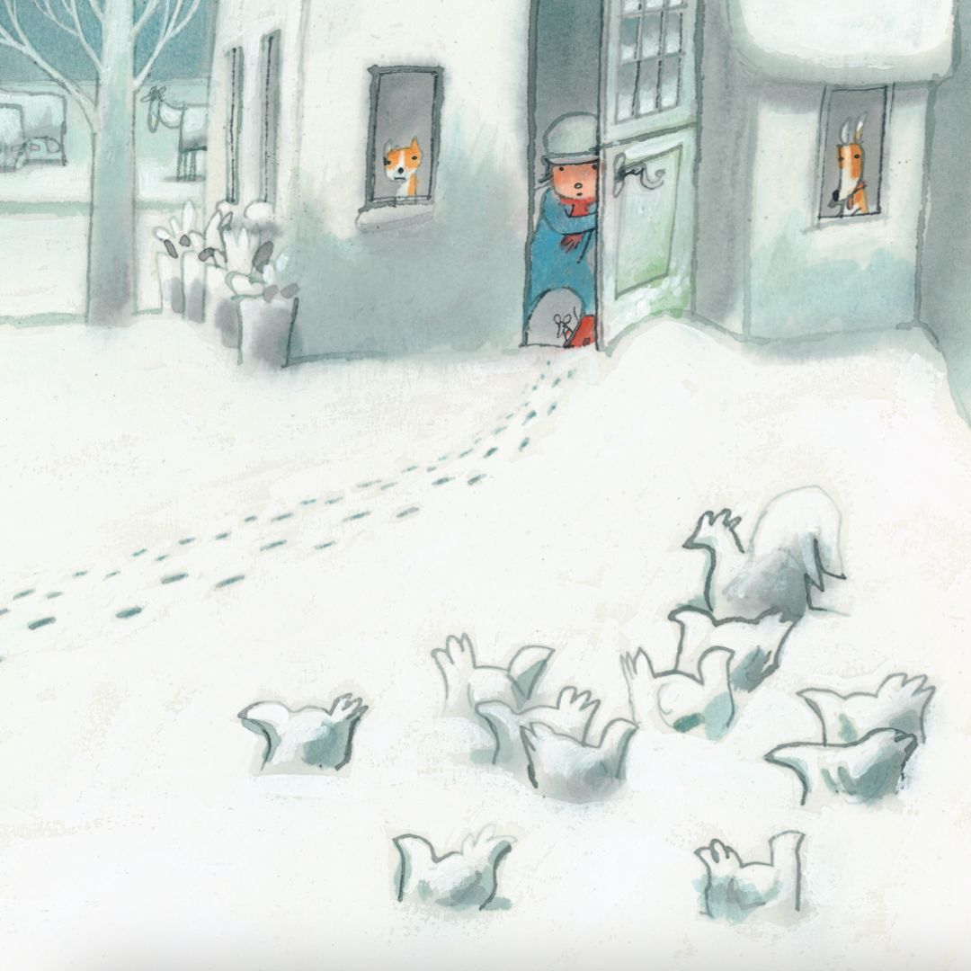 Uitgeverij Gottmer Boer Boris in de sneeuw auteur Ted van Lieshout en illustrator Philip Hopman