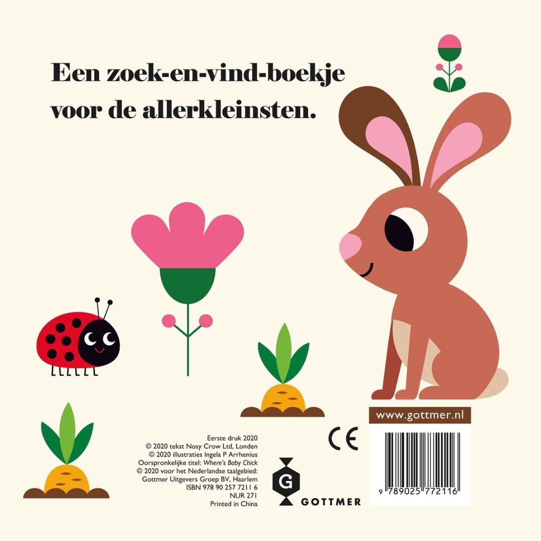Kartonboek met flapjes kuikentje waar ben je van Ingela P Arrhenius