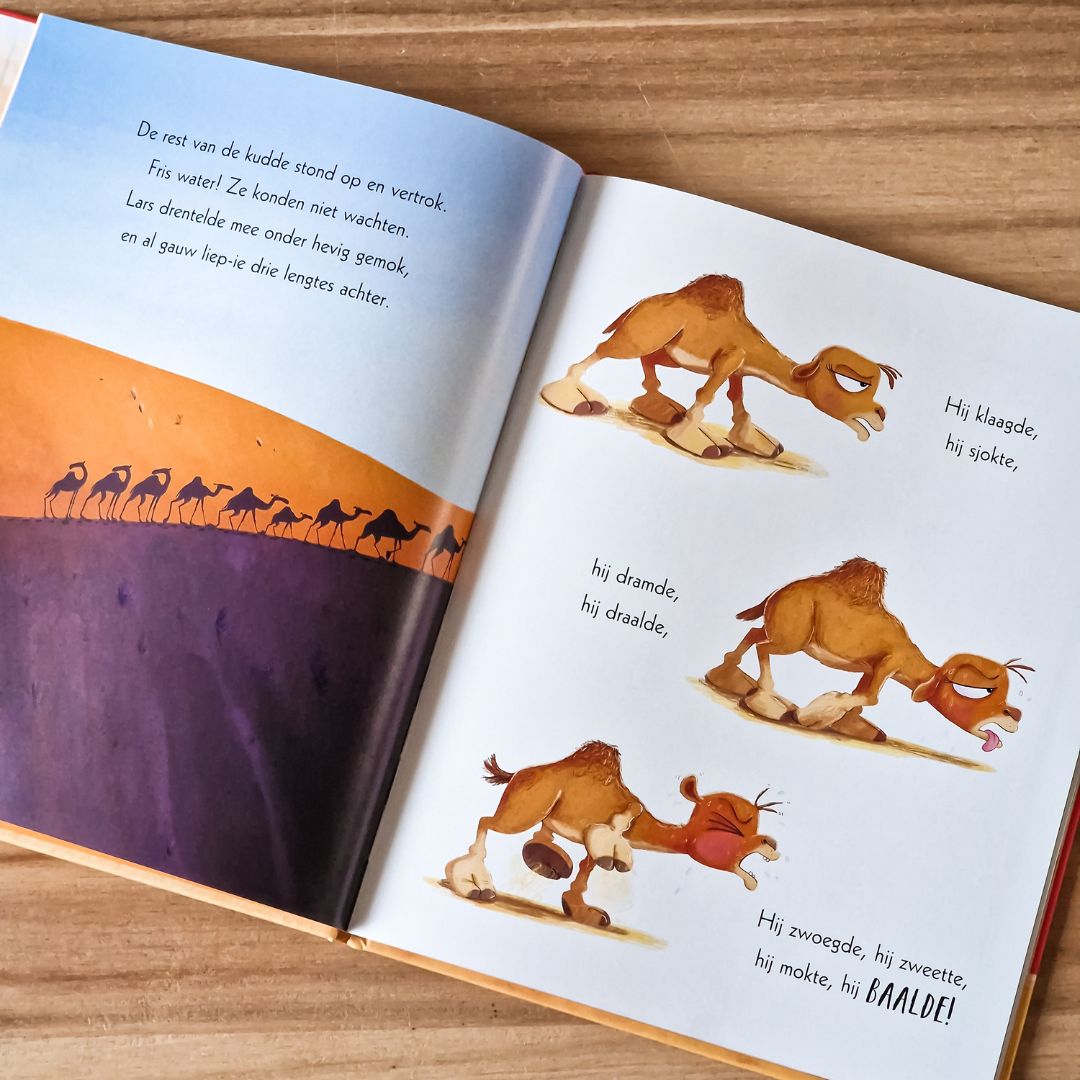 Prentenboek Lars de dwarse dromedaris van Rachel Bright en Jim Field door uitgeverij Gottmer