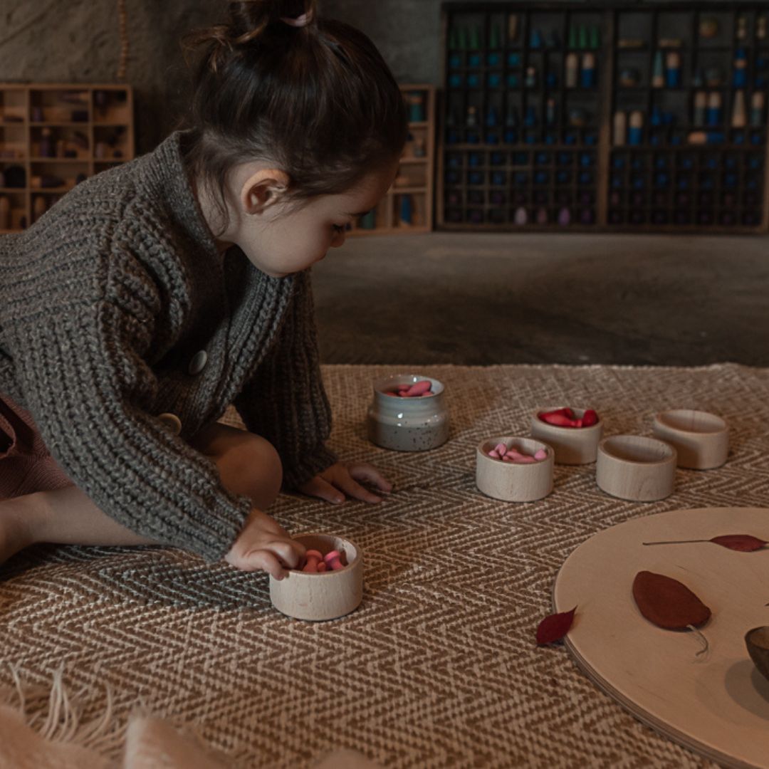 Grapat houten mandala bloemblaadjes - 36 stuks