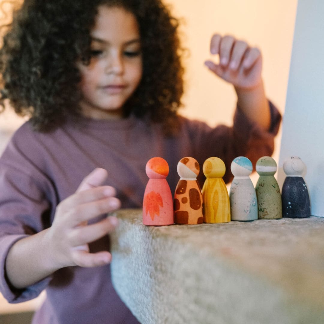 Grapat nins animal crew houten dieren speelfiguren