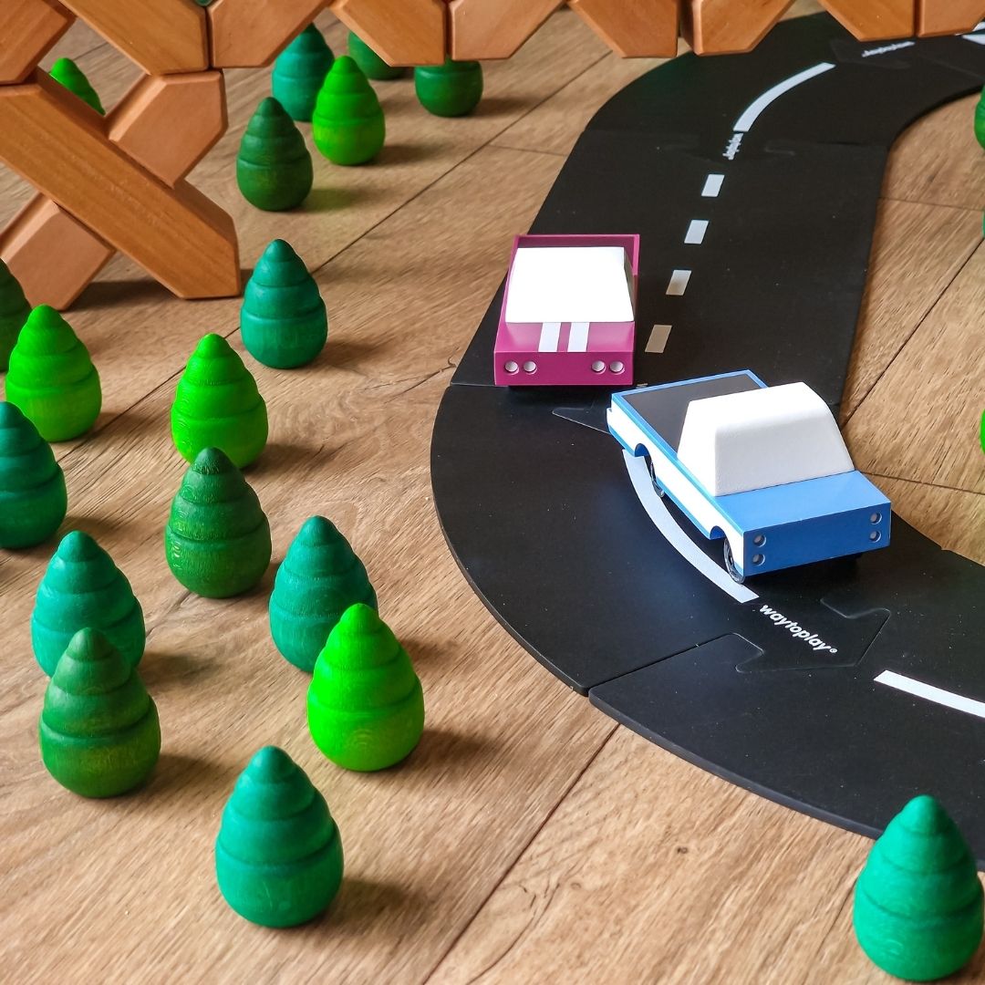 Grapat loose parts houten speelgoed bomen