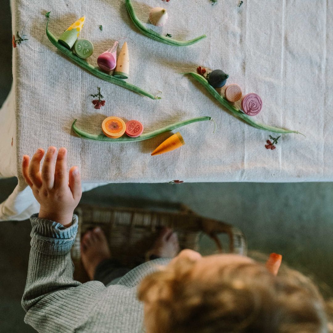 Grapat houten groente loose parts