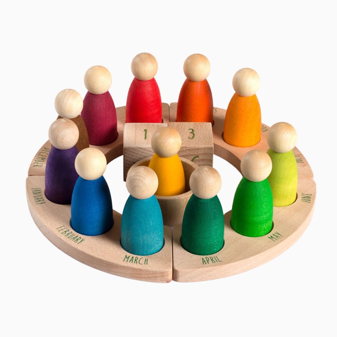 Grapat houten eeuwige kalender