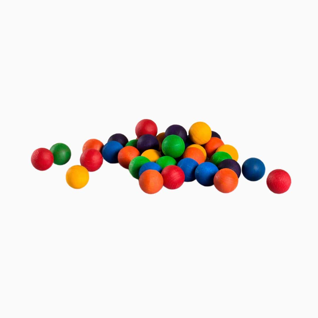 Grapat houten knikkers - 36 stuks