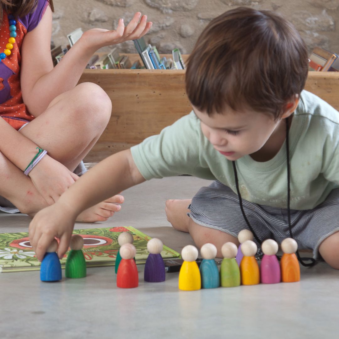 Grapat houten nins - 12-delig