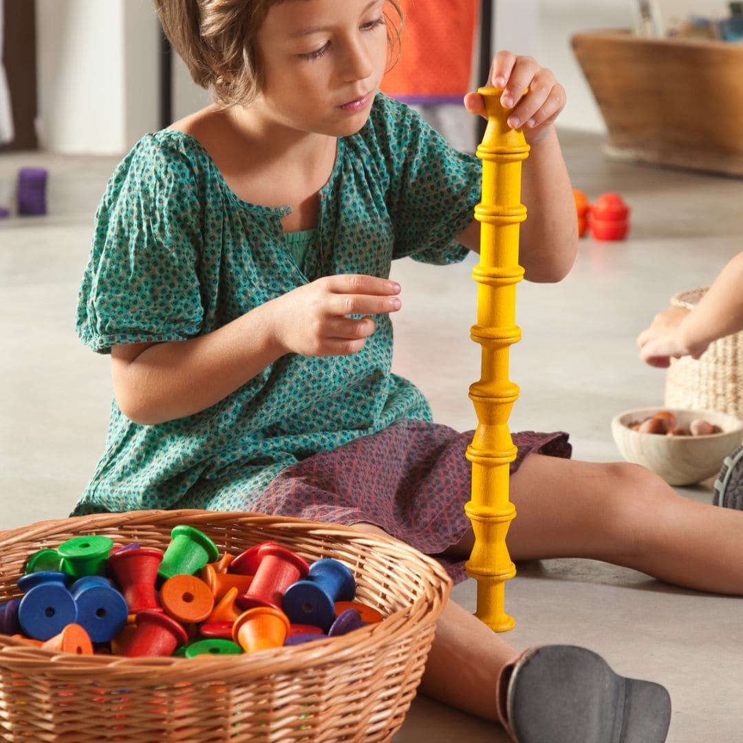 Grapat loose parts houten spoelen 36-delig