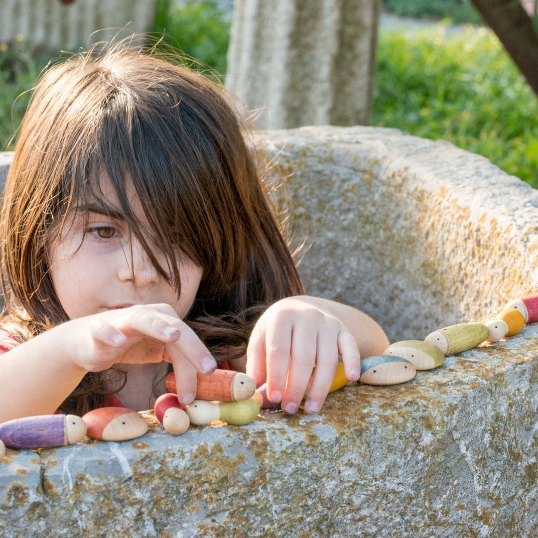 Grapat houten insecten - 18 stuks