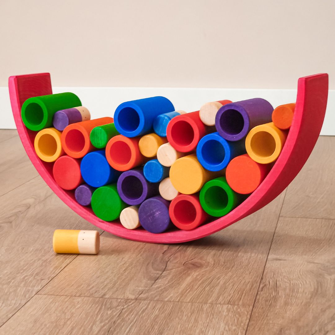 Grapat Lola speelset 72-delig met houten poppetjes, cilinder en blokken