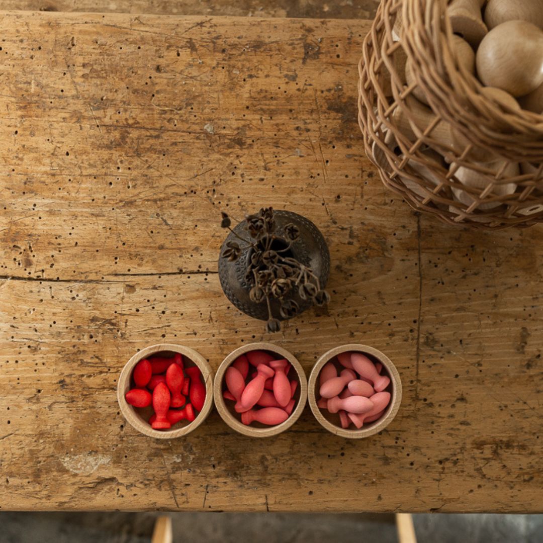 Grapat houten mandala bloemblaadjes - 36 stuks