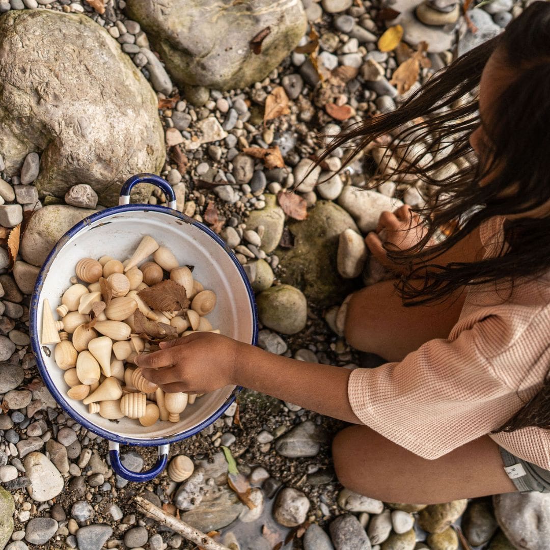 Grapat mandala hout 120-delig in opbergzak