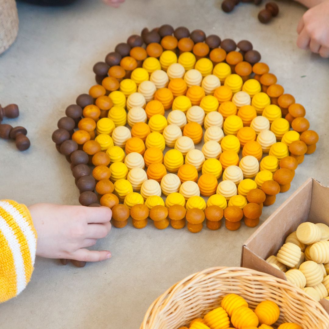 Grapat houten honingraad - 36 stuks