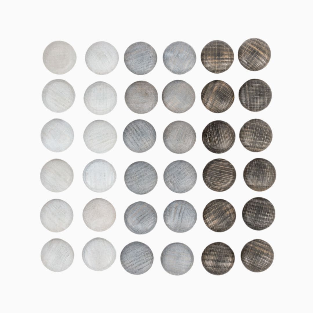 Grapat houten mandala stenen