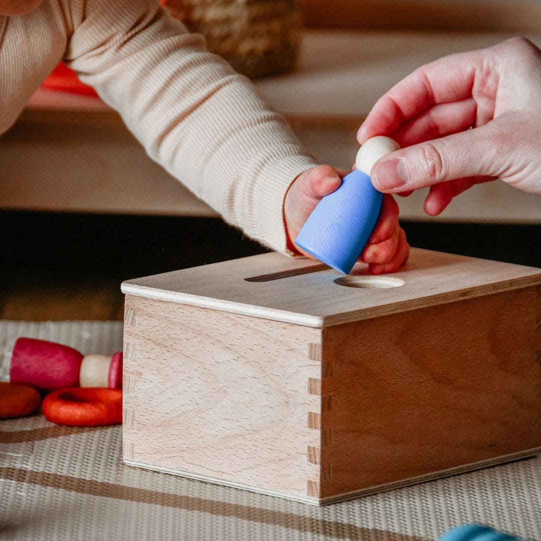 Grapat houten objectpermanentiebox