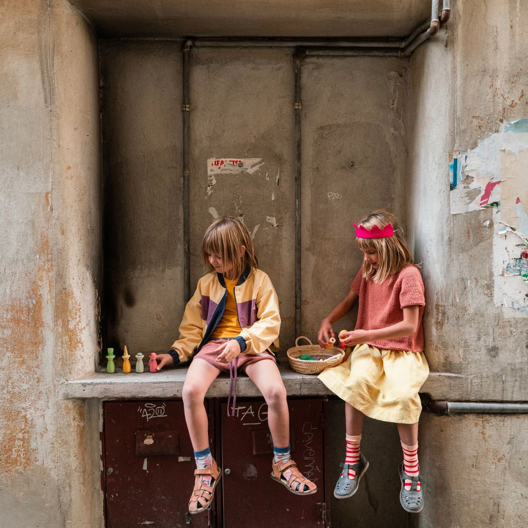 Grapat houten Nins poppetjes - 24-delig