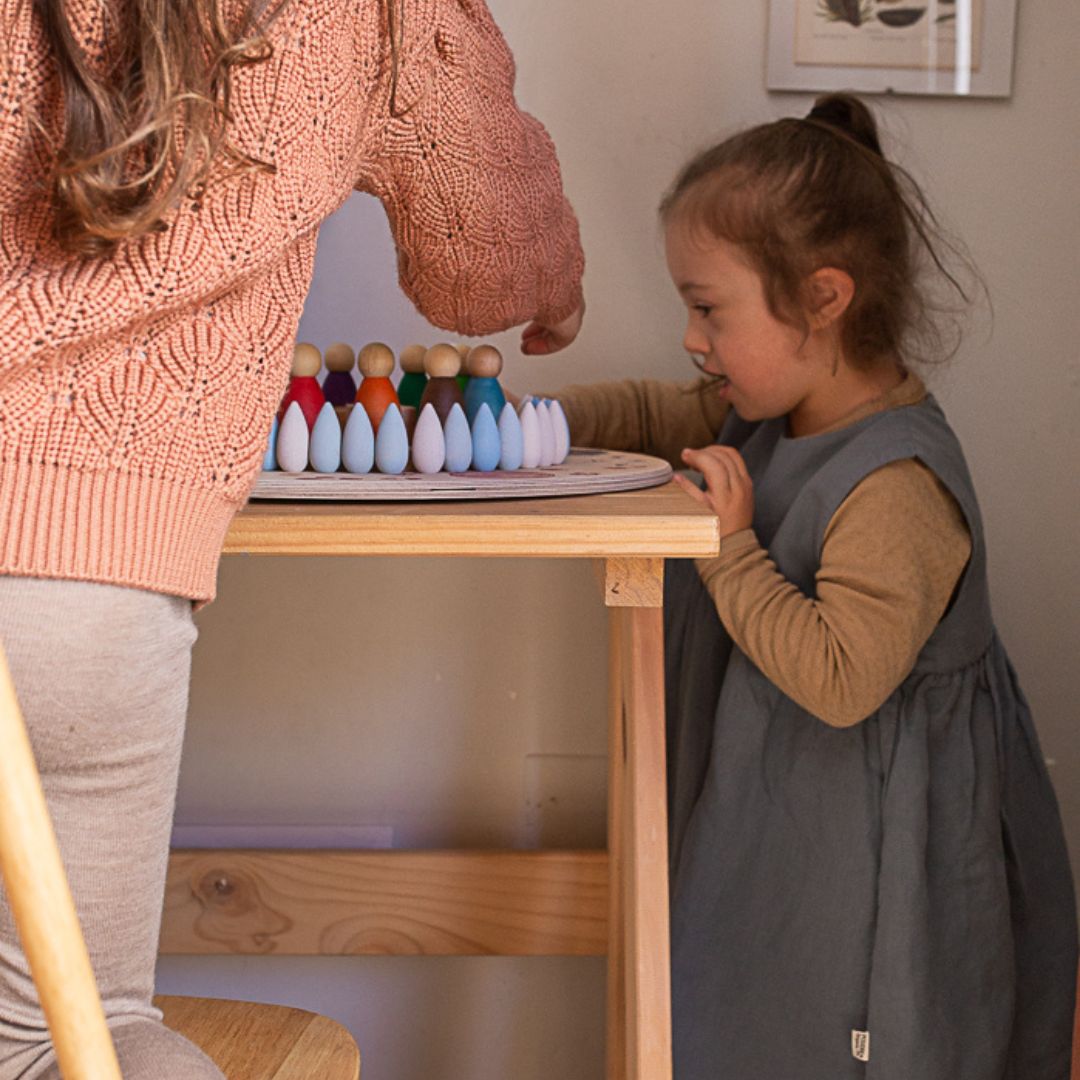 Grapat houten sneeuwvlokken - 36 stuks