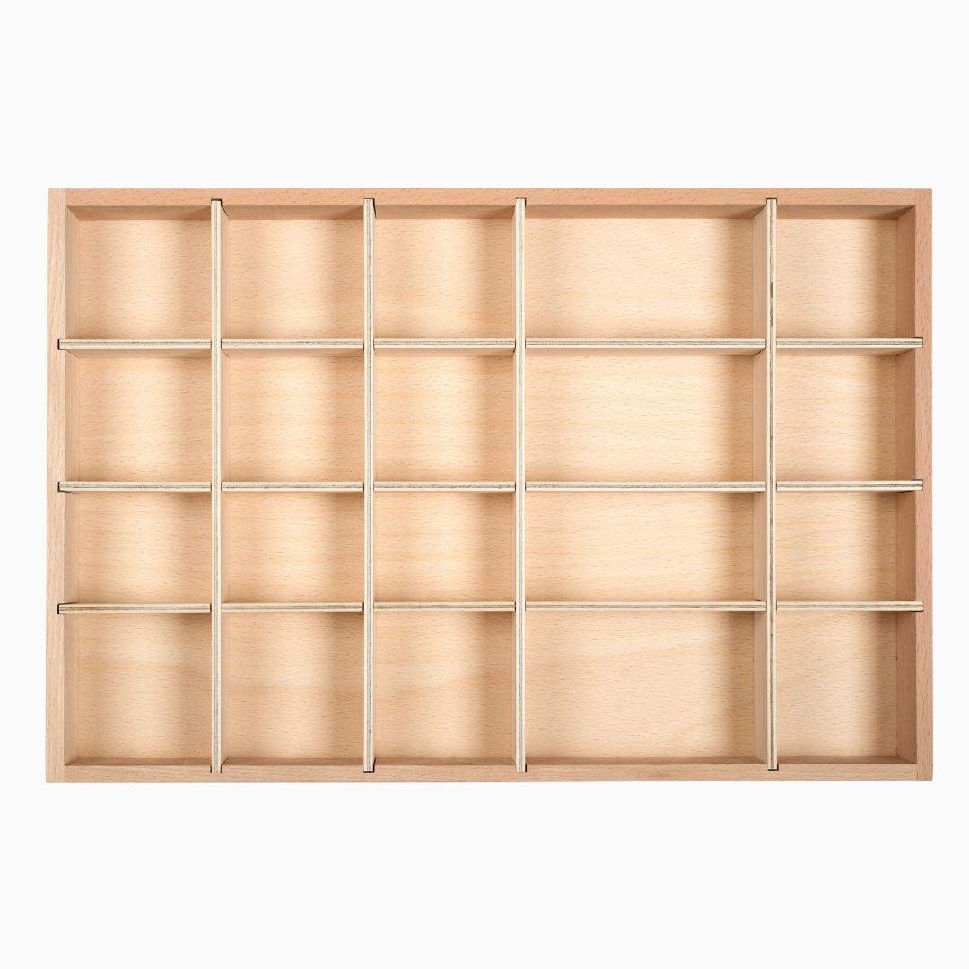 Grapat houten sorteerbak