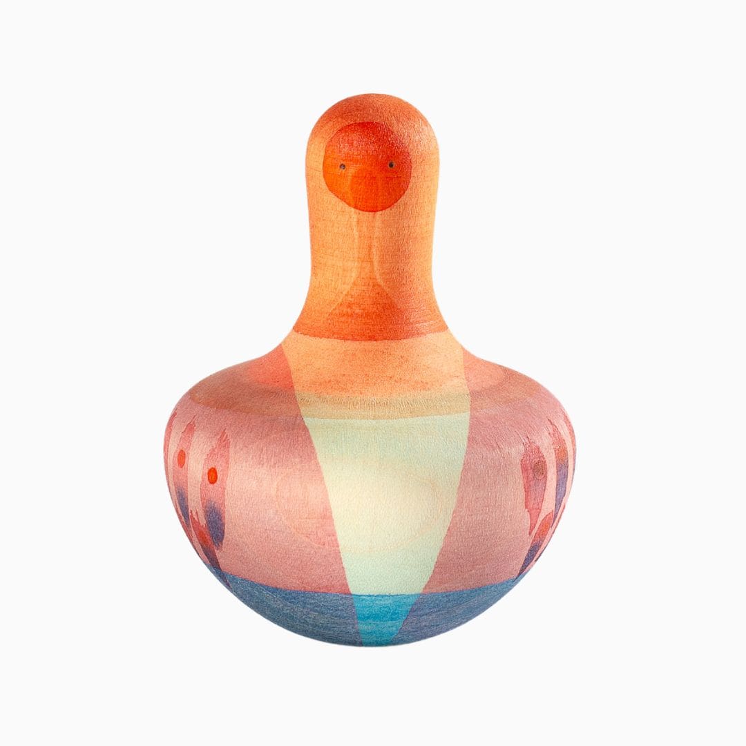 Grapat houten speelgoed tol Mellow orange Bird