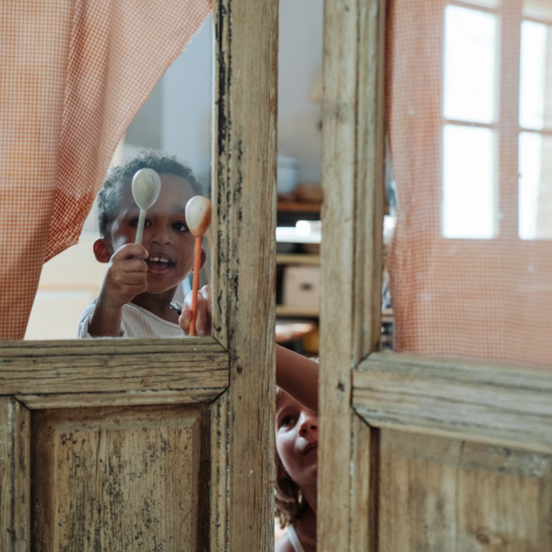 Grapat houten poppetjes Twin Souls puppets