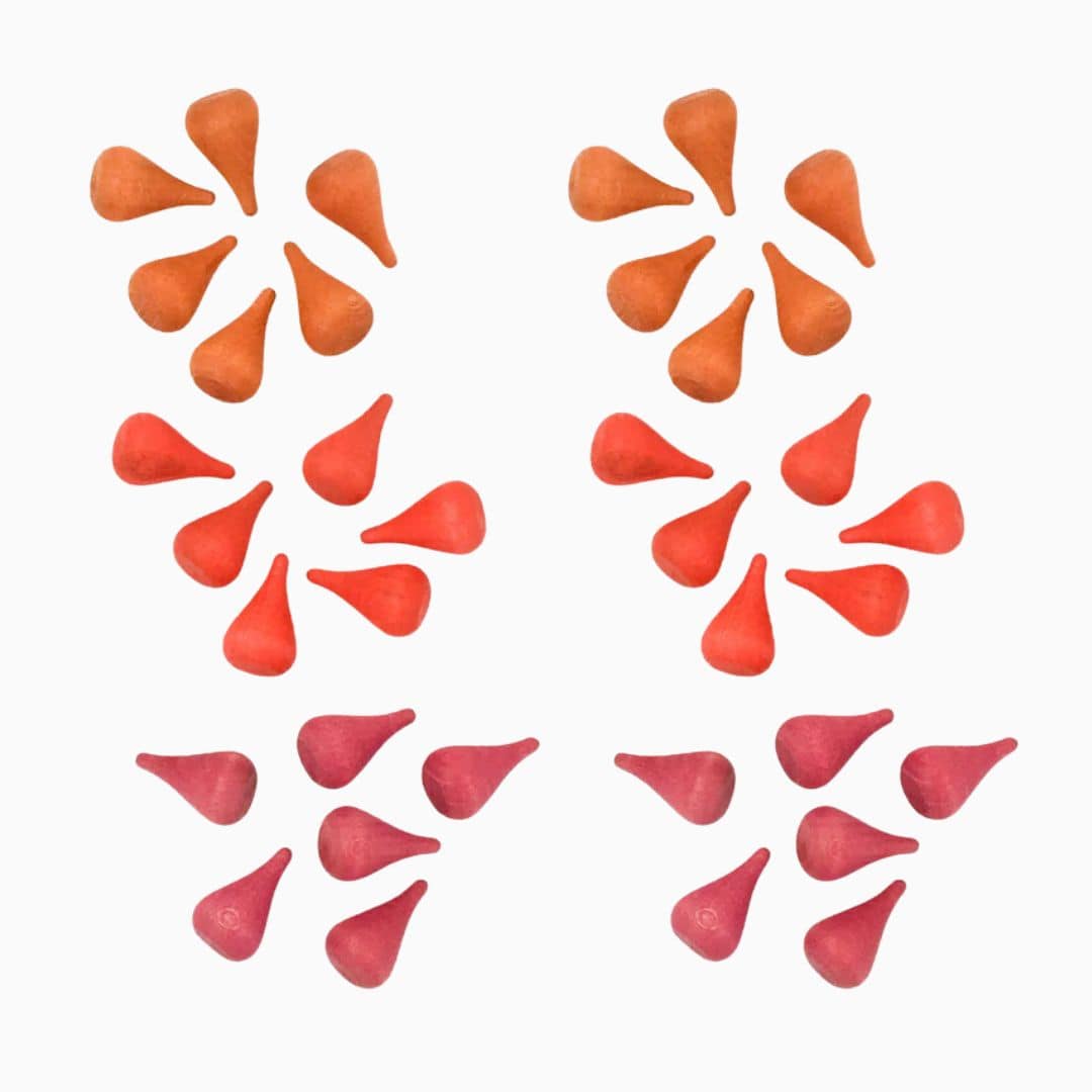 Grapat houten vuurtjes - 36 stuks