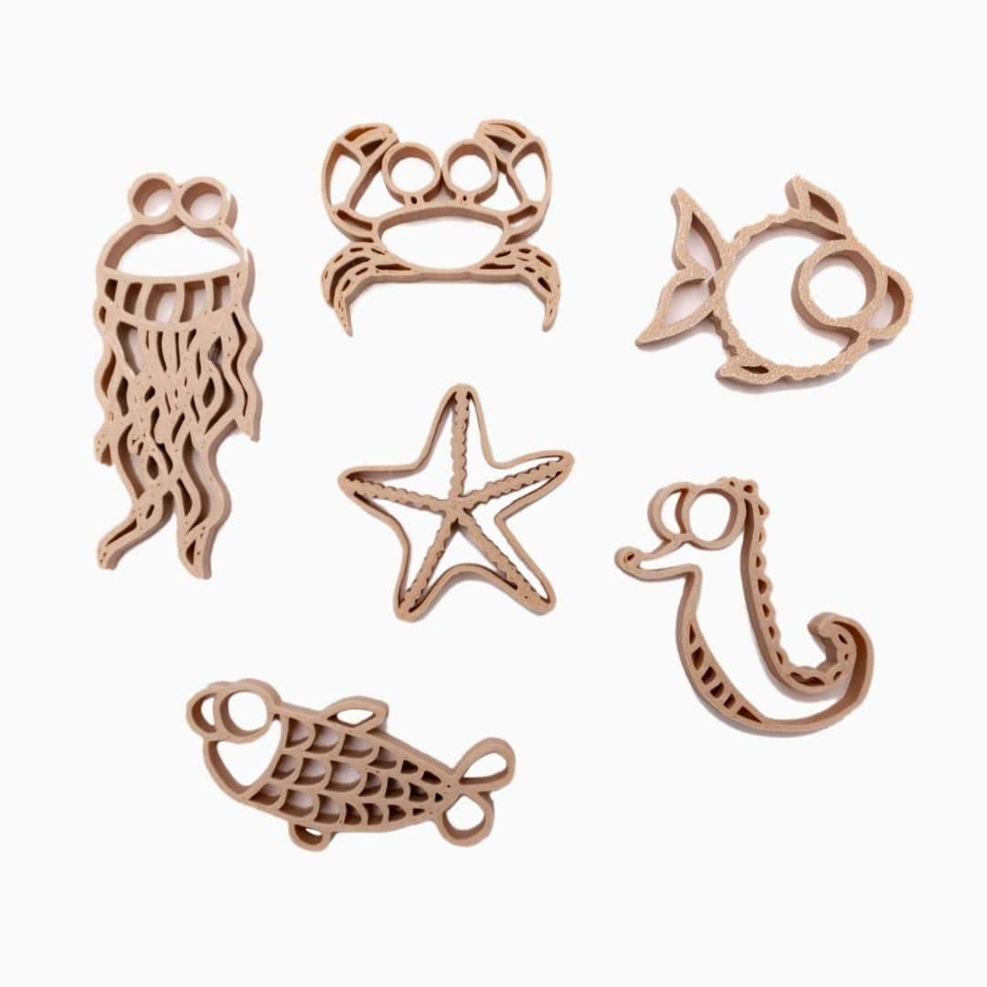 Grennn kinetisch zand vormpjes zeedieren