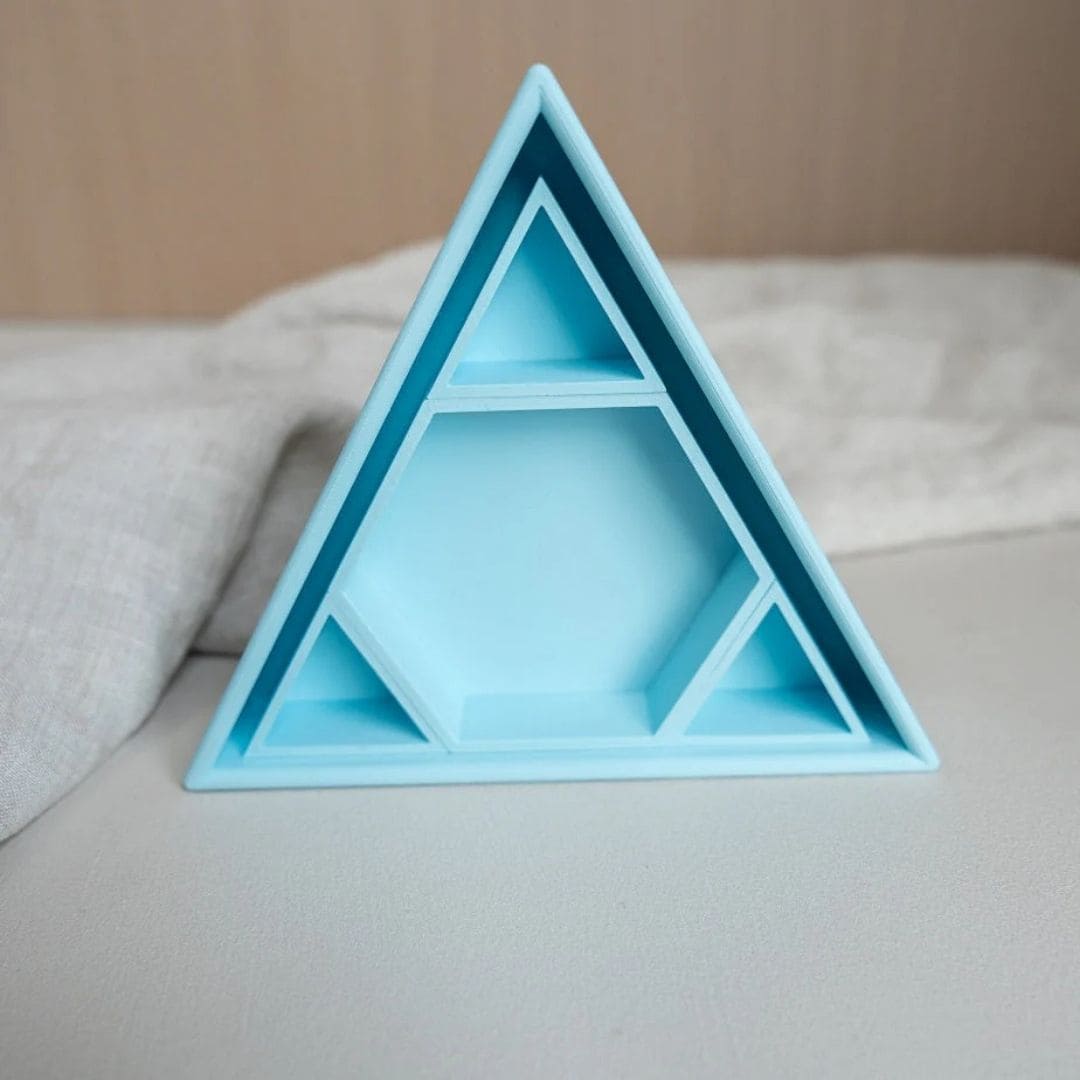 Grennn mandigo inlegdriehoek in de pastelkleur lichtblauw