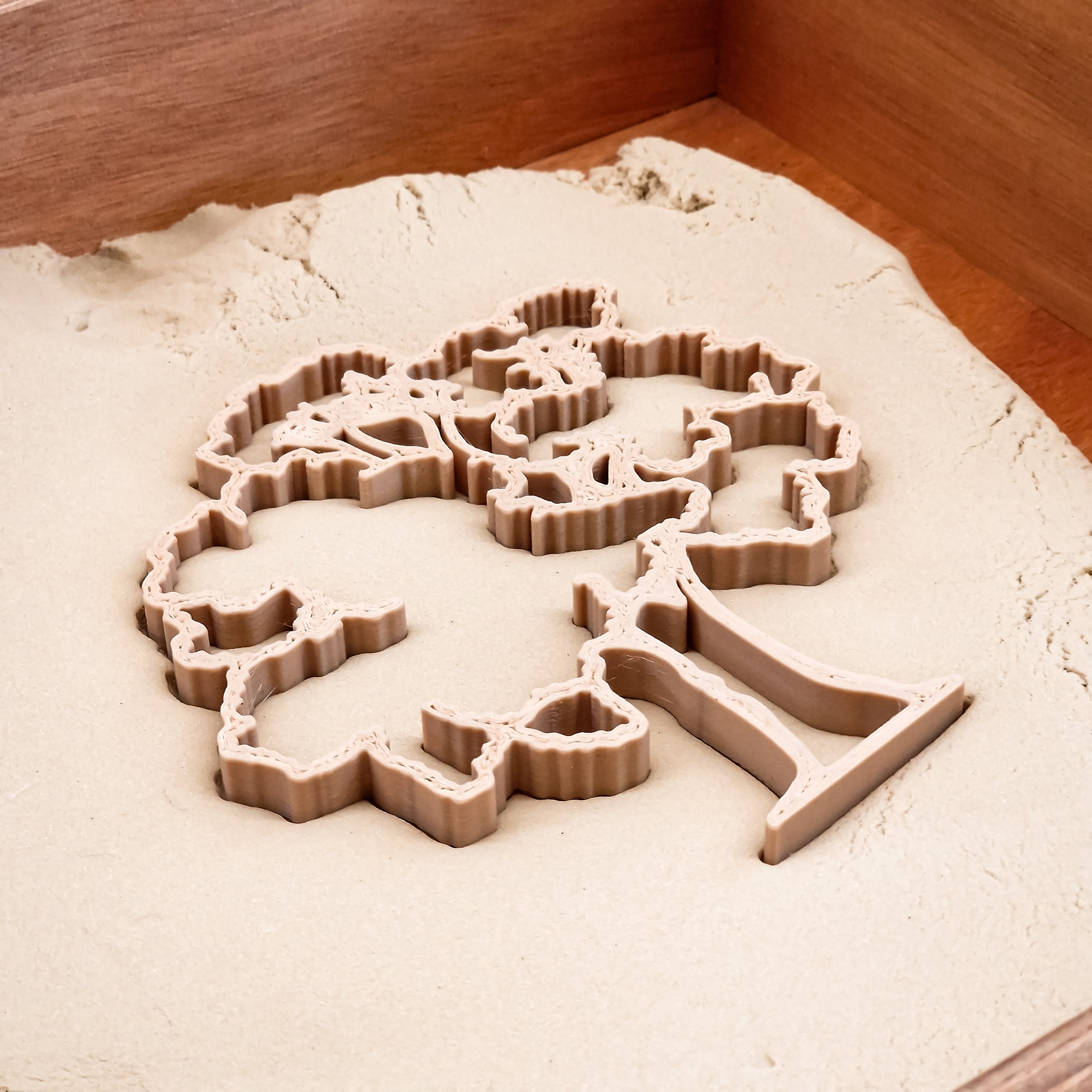 Grennn kinetisch zand vormpje boom