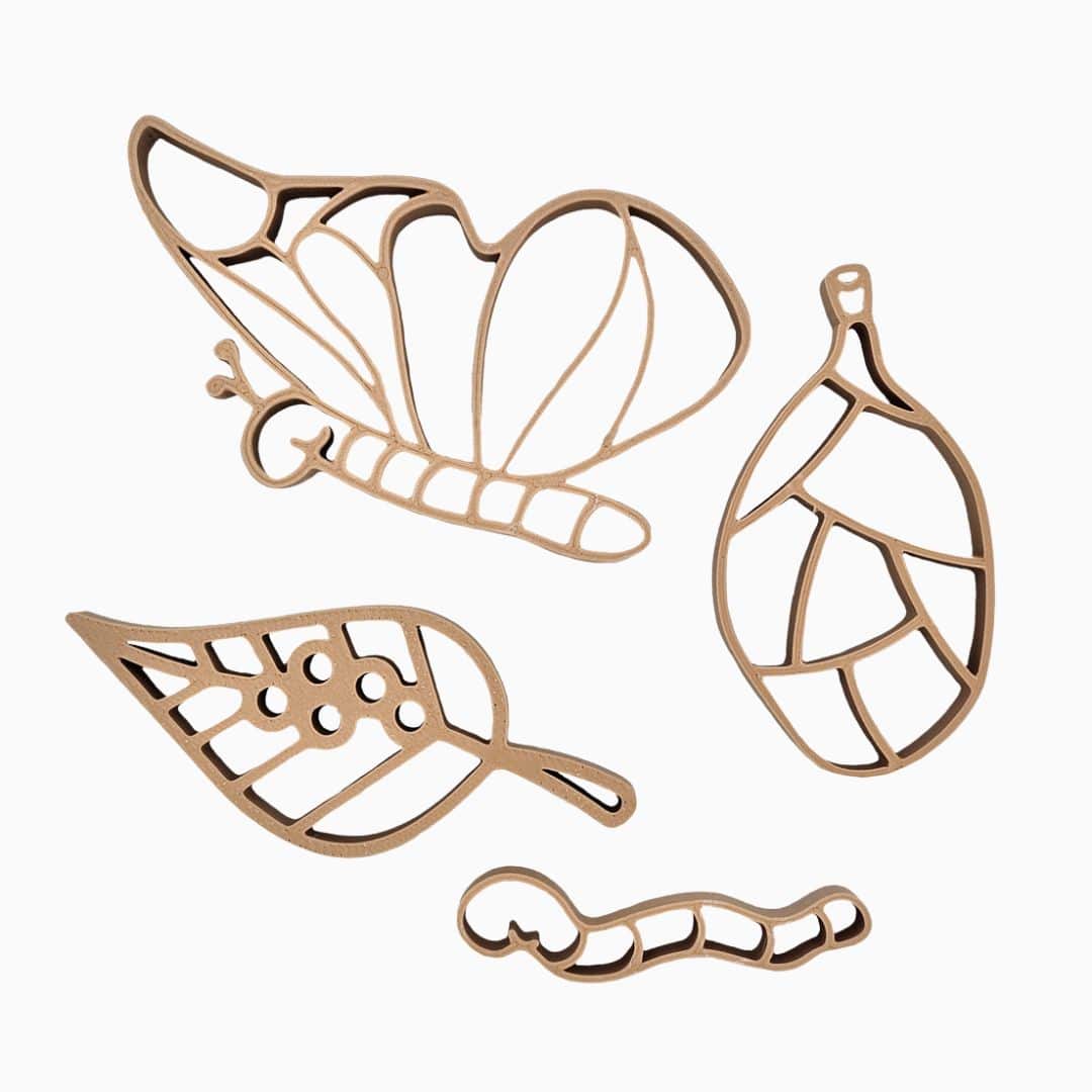 Grennn zandvorm set cyclus vlinder voor kinetisch zand en speelklei