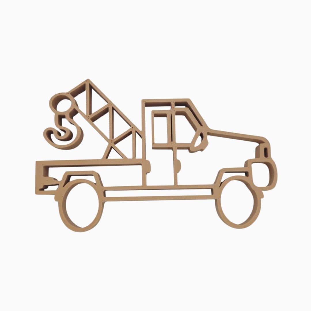 Grennn kinetisch zand uitsteker kraanwagen